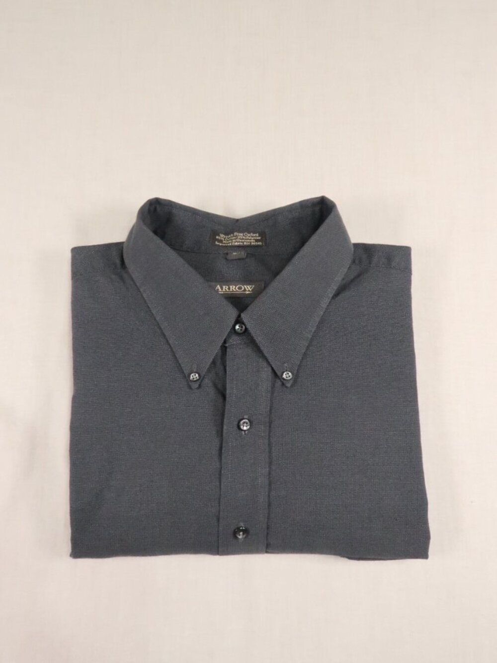 Arrow Men’s Tall 19 37/38 Oxford Button Down Dress Shirt Long Sleeve